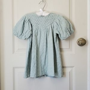 NWT Zara Embroidered Puff Sleeve Dress